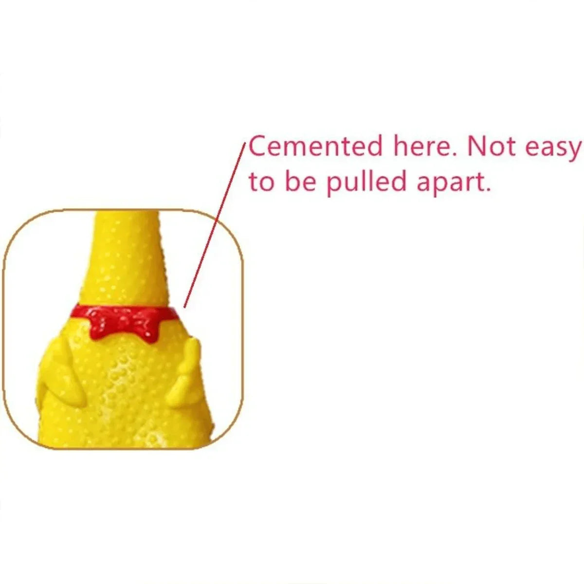 Piszczący gumowy kurczak zabawka dla psa