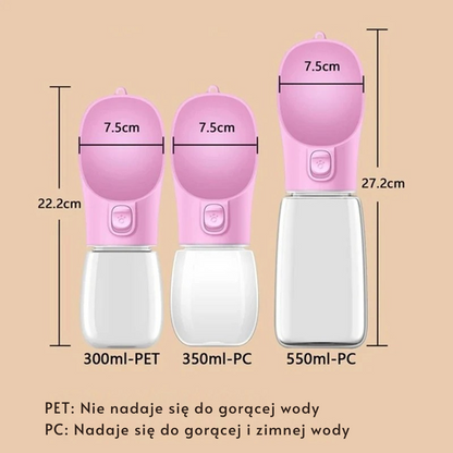 Przenośna butelka na wodę dla psa