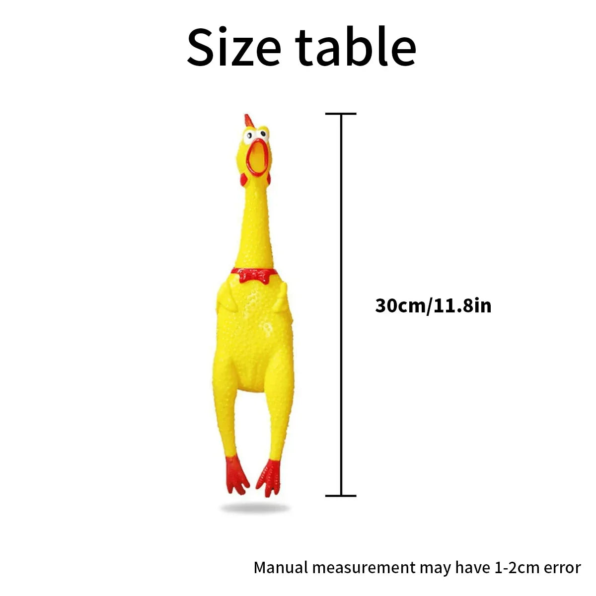 Piszczący gumowy kurczak zabawka dla psa